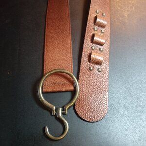 Nice, unique brown pebbled leather belt.  CABI.  Medium.  40" long, 2 1/4" wide.